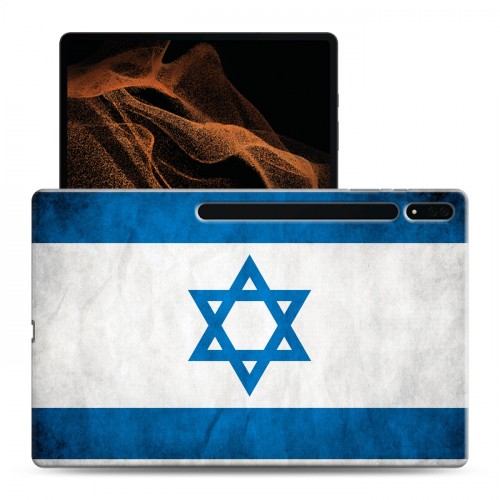 Дизайнерский силиконовый чехол для Samsung Galaxy Tab S8 Ultra флаг Израиля