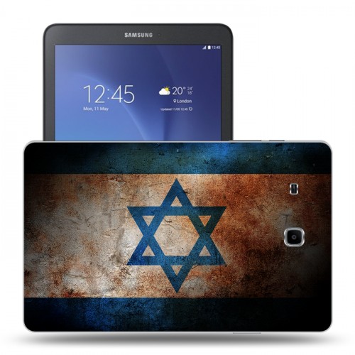 Дизайнерский силиконовый чехол для Samsung Galaxy Tab E 9.6 флаг Израиля