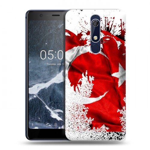 Дизайнерский пластиковый чехол для Nokia 5.1 флаг турции