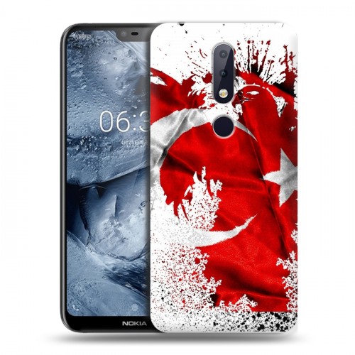 Дизайнерский силиконовый чехол для Nokia 6.1 Plus флаг турции