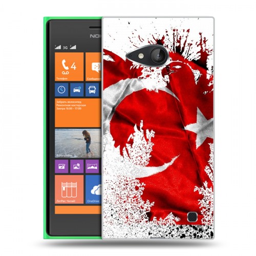 Дизайнерский пластиковый чехол для Nokia Lumia 730/735 флаг турции