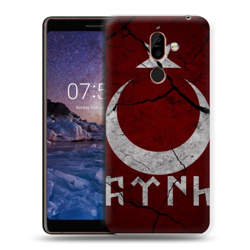 Дизайнерский пластиковый чехол для Nokia 7 Plus флаг турции