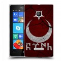 Дизайнерский пластиковый чехол для Microsoft Lumia 435 флаг турции