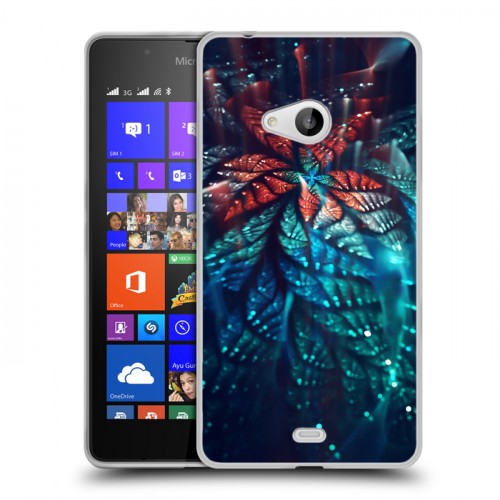 Дизайнерский пластиковый чехол для Microsoft Lumia 540 Абстракции Фрактал