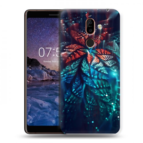 Дизайнерский пластиковый чехол для Nokia 7 Plus Абстракции Фрактал