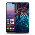 Дизайнерский силиконовый с усиленными углами чехол для Huawei P20 Pro Абстракции Фрактал