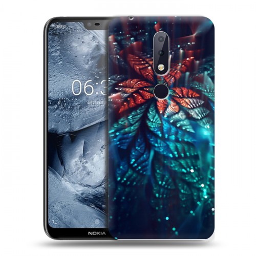 Дизайнерский пластиковый чехол для Nokia 6.1 Plus Абстракции Фрактал