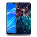 Дизайнерский пластиковый чехол для Huawei Y6 (2019) Абстракции Фрактал