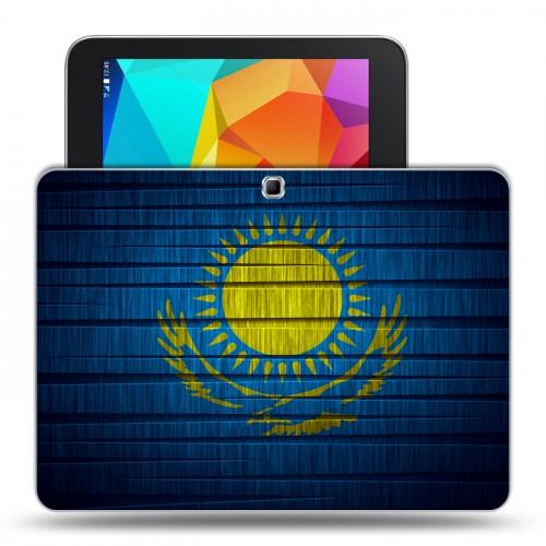 Дизайнерский силиконовый чехол для Samsung Galaxy Tab 4 10.1 флаг Казахстана