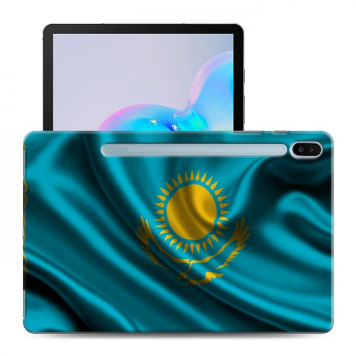 Дизайнерский силиконовый с усиленными углами чехол для Samsung Galaxy Tab S6 флаг Казахстана