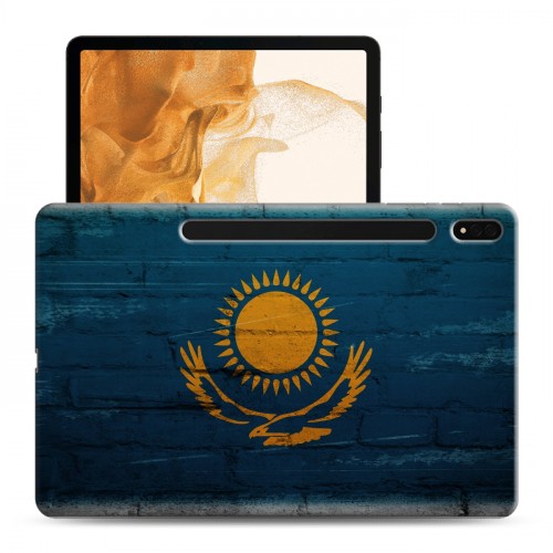 Дизайнерский силиконовый чехол для Samsung Galaxy Tab S8 Plus флаг Казахстана