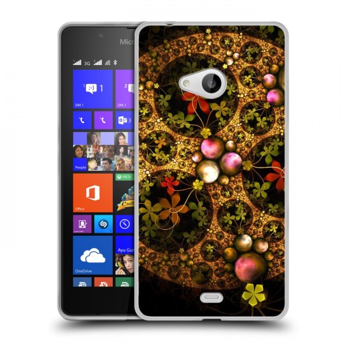 Дизайнерский пластиковый чехол для Microsoft Lumia 540 Абстракции Фрактал