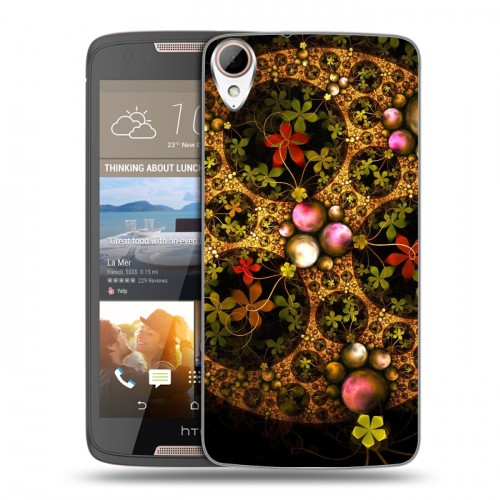 Дизайнерский пластиковый чехол для HTC Desire 828 Абстракции Фрактал