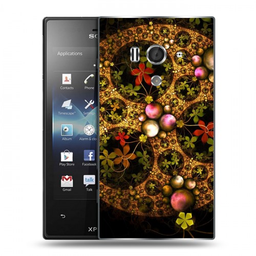 Дизайнерский пластиковый чехол для Sony Xperia acro S Абстракции Фрактал