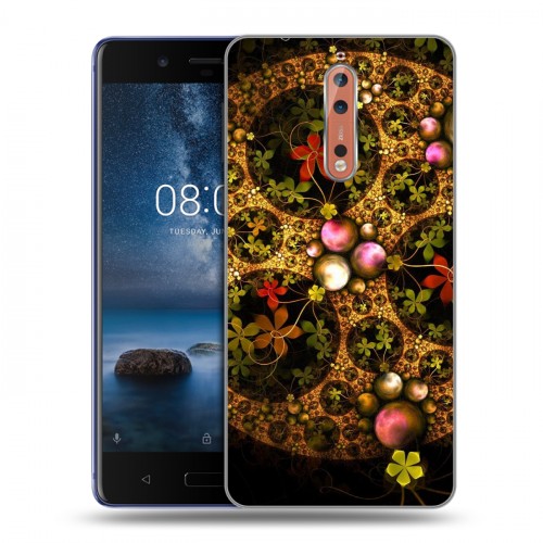 Дизайнерский пластиковый чехол для Nokia 8 Абстракции Фрактал