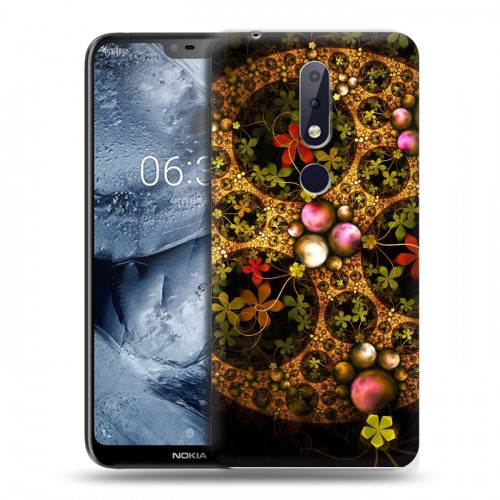 Дизайнерский пластиковый чехол для Nokia 6.1 Plus Абстракции Фрактал