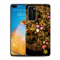 Дизайнерский пластиковый чехол для Huawei P40 Абстракции Фрактал