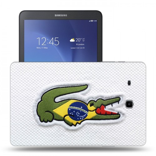 Дизайнерский силиконовый чехол для Samsung Galaxy Tab E 9.6 флаг Бразилии