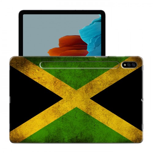 Дизайнерский силиконовый чехол для Samsung Galaxy Tab S7 флаг Ямайки