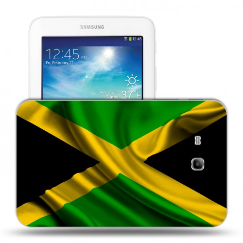 Дизайнерский силиконовый чехол для Samsung Galaxy Tab 3 Lite флаг Ямайки