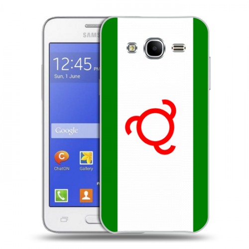 Дизайнерский пластиковый чехол для Samsung Galaxy J7 флаг ингушетии