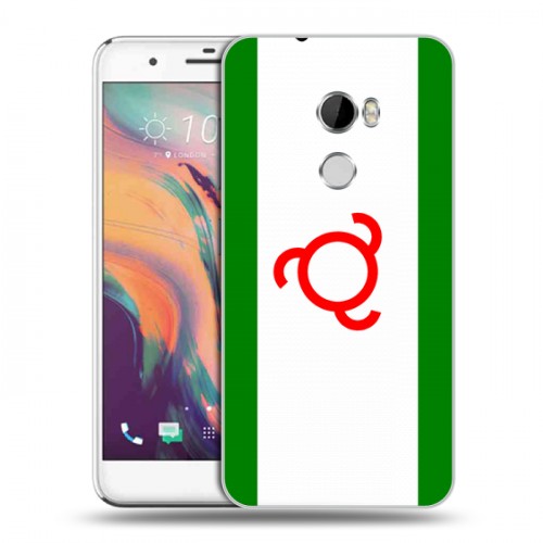 Дизайнерский пластиковый чехол для HTC One X10 флаг ингушетии