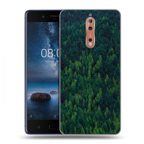 Дизайнерский пластиковый чехол для Nokia 8 лес