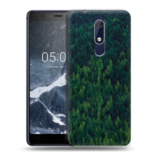 Дизайнерский пластиковый чехол для Nokia 5.1 лес