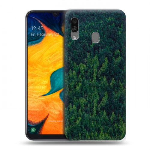 Дизайнерский силиконовый чехол для Samsung Galaxy A30 лес
