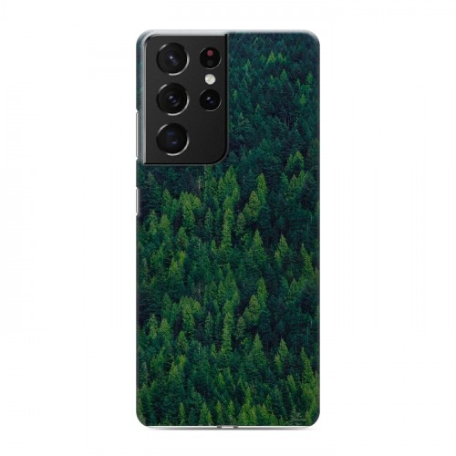 Дизайнерский пластиковый чехол для Samsung Galaxy S21 Ultra лес