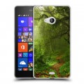 Дизайнерский пластиковый чехол для Microsoft Lumia 540 лес