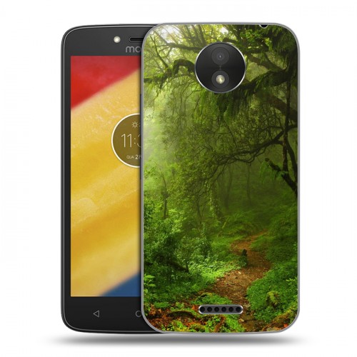 Дизайнерский пластиковый чехол для Motorola Moto C Plus лес
