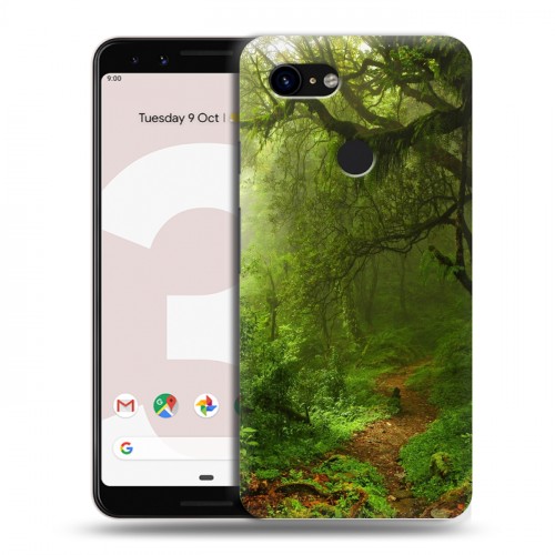 Дизайнерский пластиковый чехол для Google Pixel 3 лес