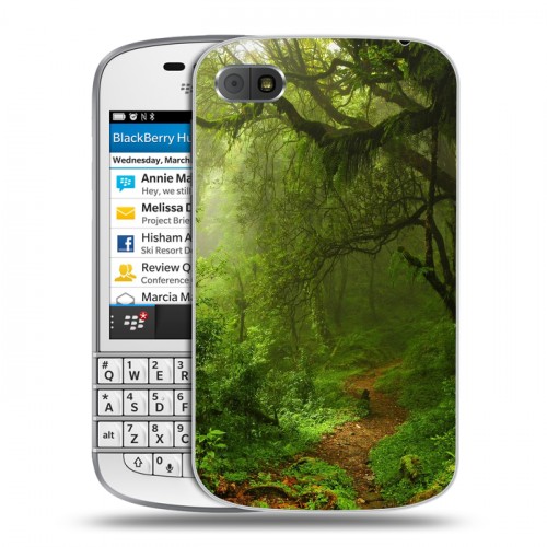Дизайнерский пластиковый чехол для BlackBerry Q10 лес
