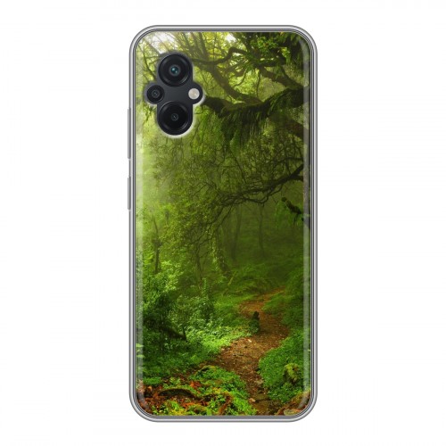 Дизайнерский силиконовый с усиленными углами чехол для Xiaomi Poco M5 лес