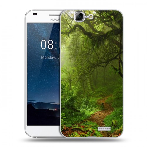 Дизайнерский пластиковый чехол для Huawei Ascend G7 лес