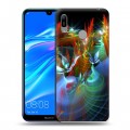 Дизайнерский пластиковый чехол для Huawei Y6 (2019) Абстракции Фрактал