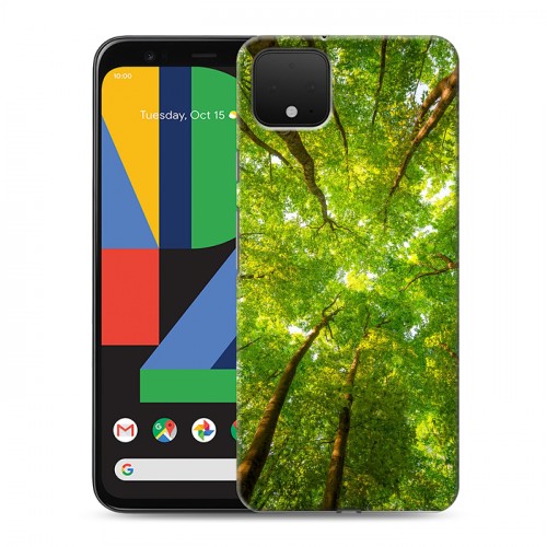 Дизайнерский пластиковый чехол для Google Pixel 4 лес