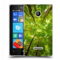 Дизайнерский пластиковый чехол для Microsoft Lumia 435 лес