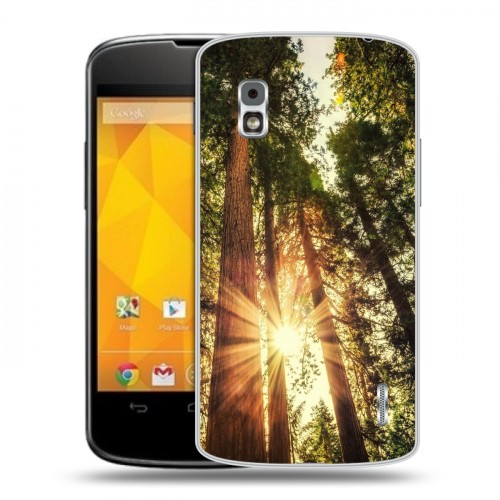 Дизайнерский пластиковый чехол для LG Google Nexus 4 лес