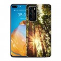 Дизайнерский пластиковый чехол для Huawei P40 лес