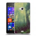 Дизайнерский пластиковый чехол для Microsoft Lumia 540 лес