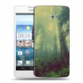 Дизайнерский пластиковый чехол для Huawei Ascend D2 лес