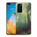 Дизайнерский силиконовый с усиленными углами чехол для Huawei P40 лес