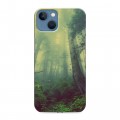 Дизайнерский силиконовый чехол для Iphone 13 лес