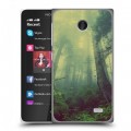 Дизайнерский пластиковый чехол для Nokia X лес