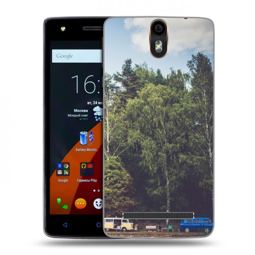 Дизайнерский силиконовый чехол для Wileyfox Storm лес