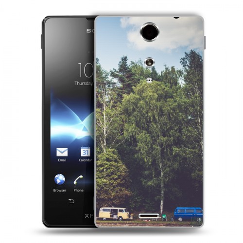 Дизайнерский пластиковый чехол для Sony Xperia TX лес