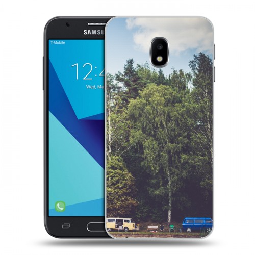 Дизайнерский пластиковый чехол для Samsung Galaxy J3 (2017) лес