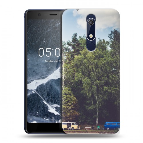 Дизайнерский пластиковый чехол для Nokia 5.1 лес